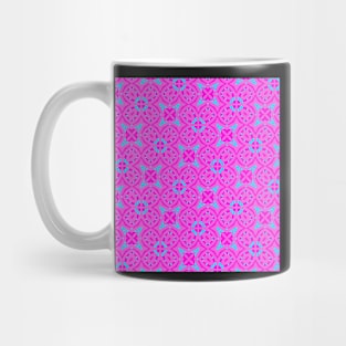 Dopamine Dressing Hot Pink and Turquoise Floral Mug